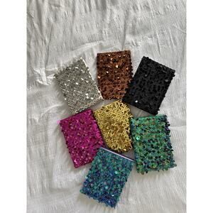 Lot of 7 Notebooks Journals Sequin Multicolor Diary Black Pink Silver Brown Gold